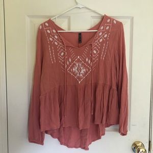 *2 for 15* flowy pink detail top